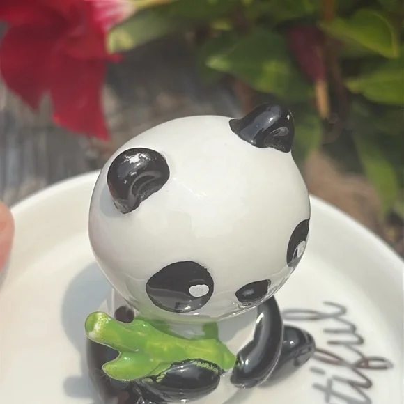 Panda Trinket Dish with Bamboo Design Be Bambootiful - Picture 6 of 8